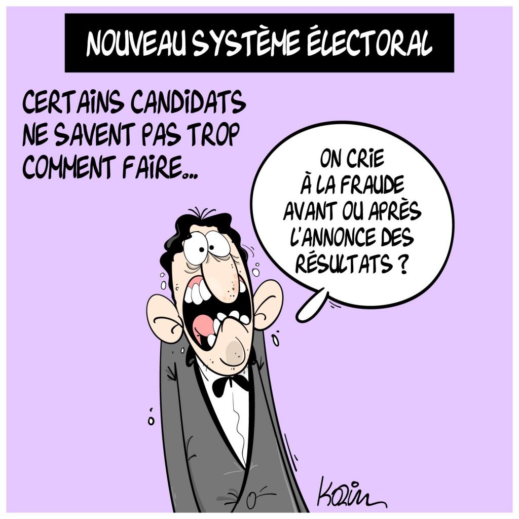 dessin presse humour Algérie système électoral image drôle élections régionales fraude