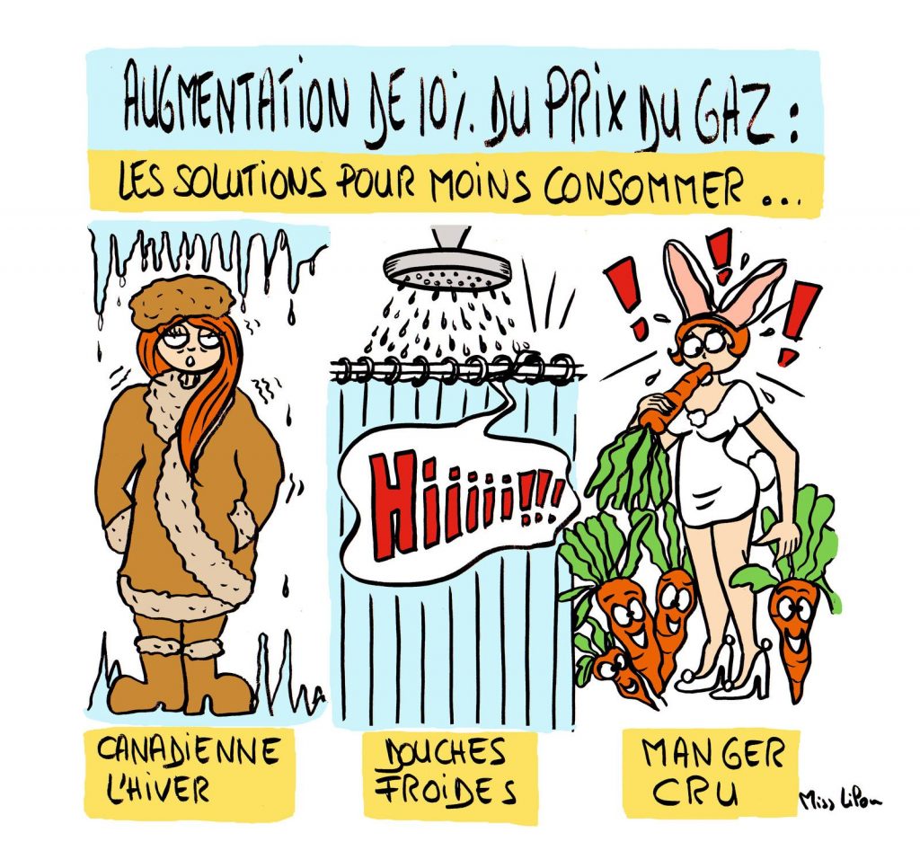 dessin presse humour augmentation prix gaz image drôle solution consommation