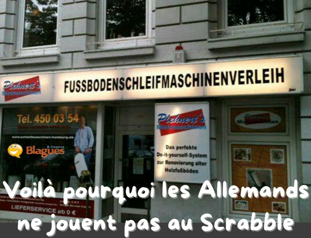 dessin humour Allemagne allemand Scrabble image drôle fussbodenschleifmaschinenverleih