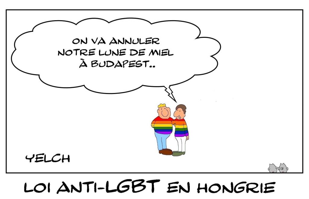 dessins humour loi anti-LGBT image drôle Hongrie