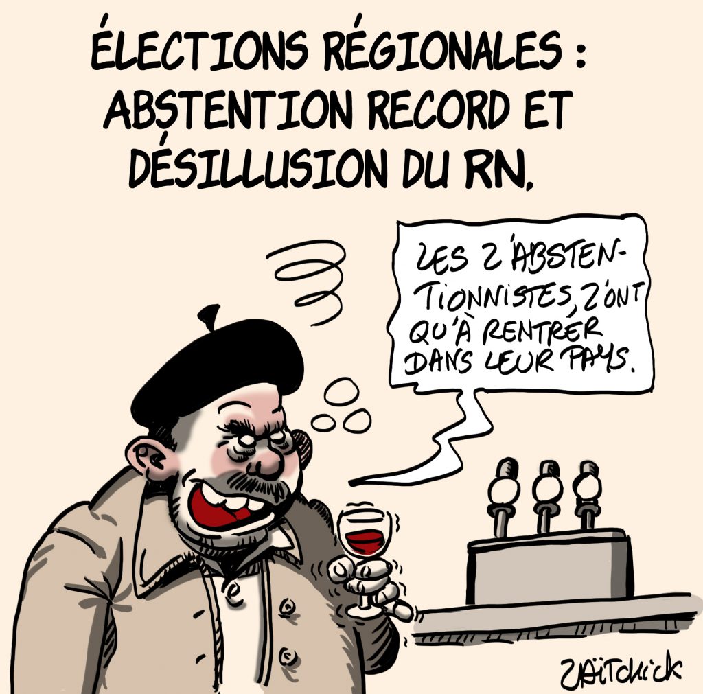 dessins humour élections régionales image drôle record abstention désillusion RN