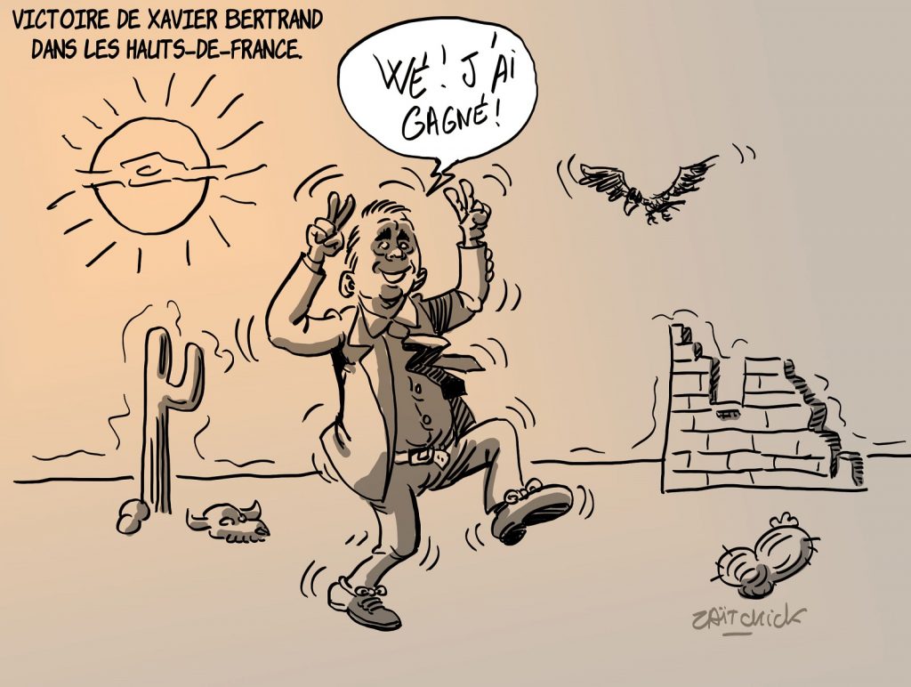 dessins humour élections régionales image drôle abstention victoire Xavier Bertrand