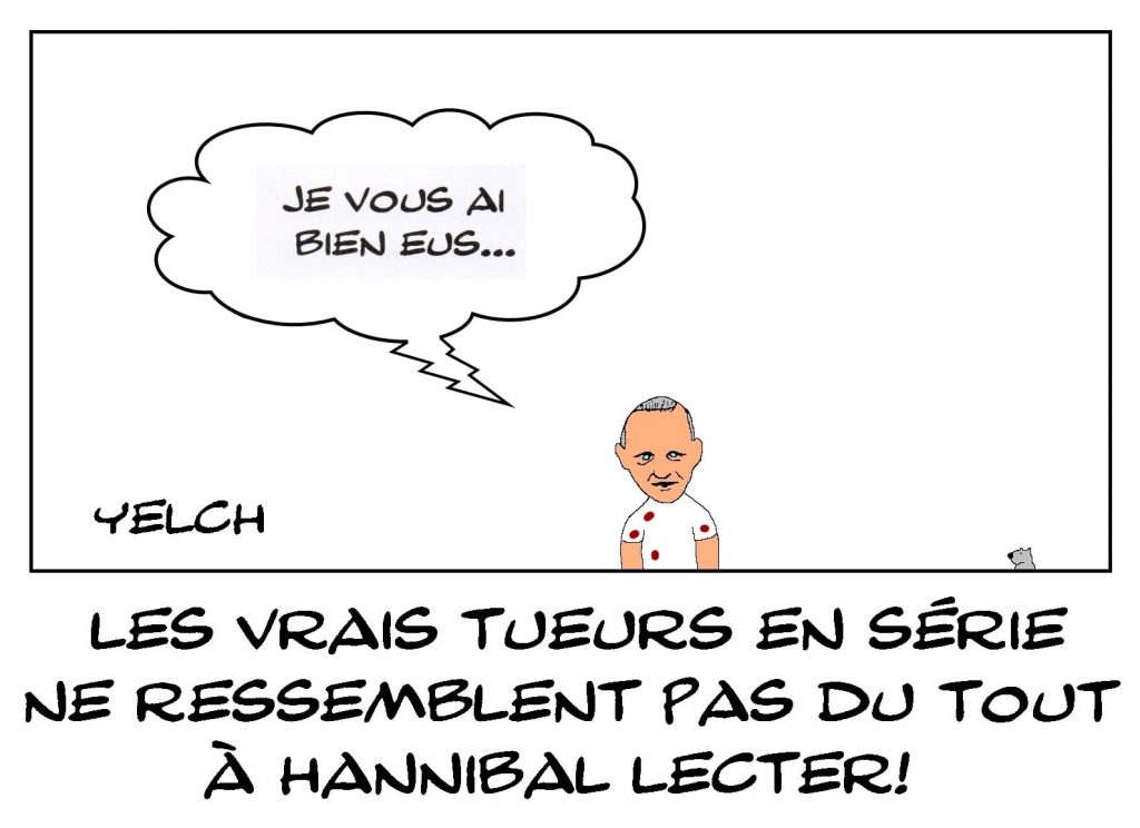 dessins humour tueurs en série image drôle Hannibal Lecter