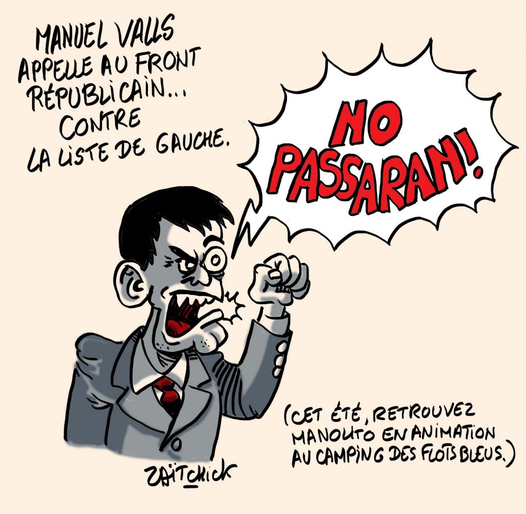 dessins humour Manuel Valls front républicain image drôle élections régionales