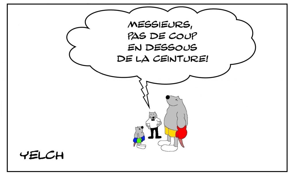 dessins humour boxe boxeur image drôle coups ceinture