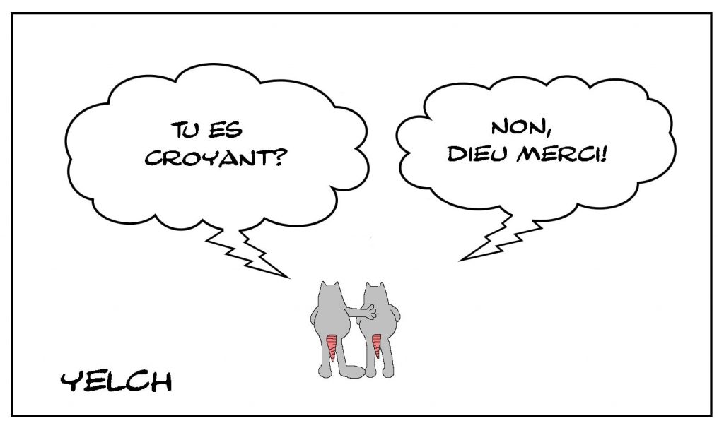 dessins humour croyance croyant image drôle Dieu merci