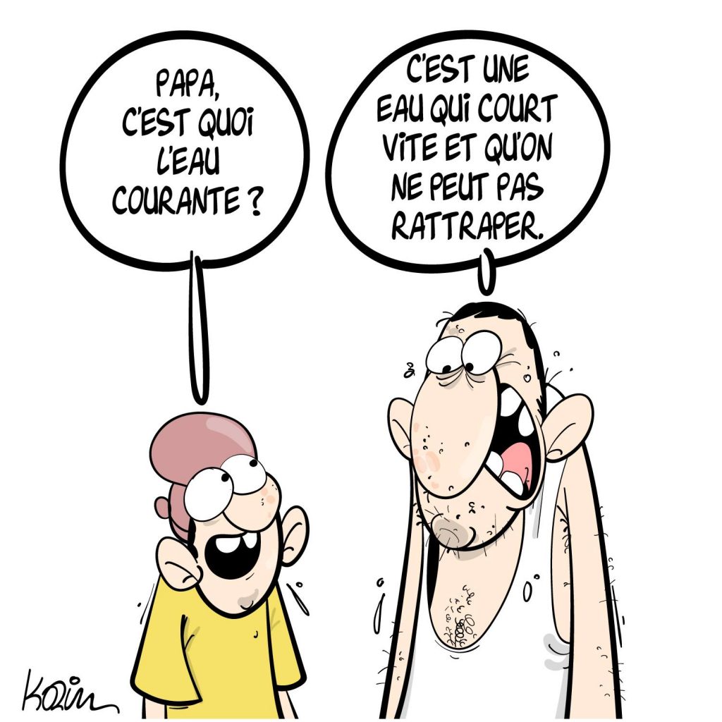 dessin presse humour Algérie eau courante image drôle coupure pénurie Alger