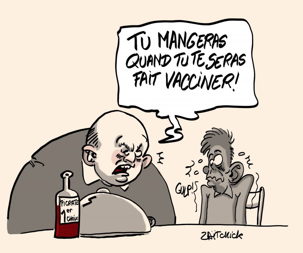 dessins humour vaccination coronavirus chantage image drôle pass sanitaire obligation