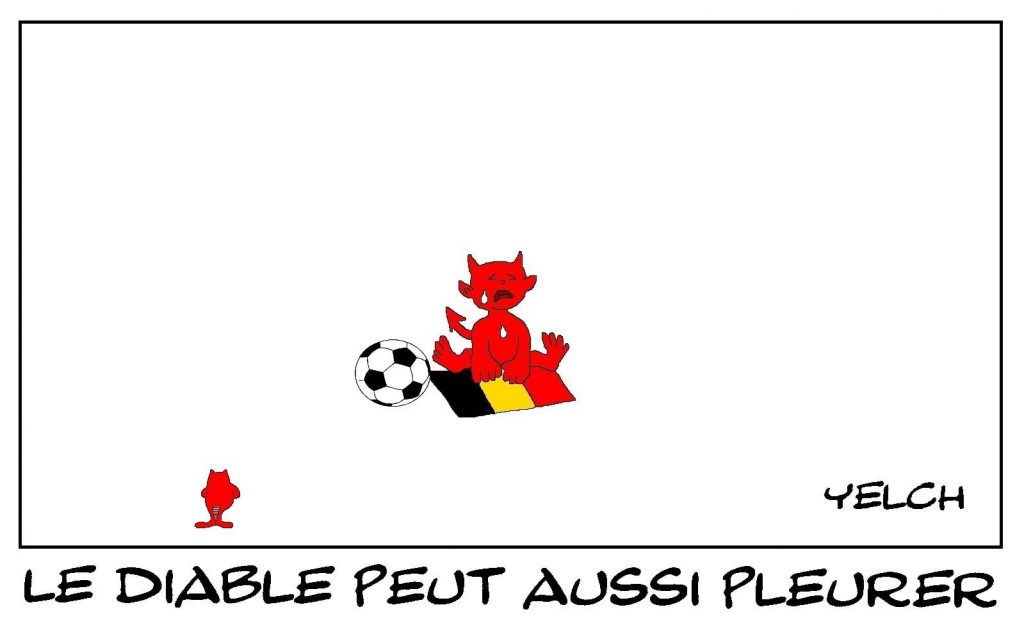 dessins humour Euro football Belgique image drôle élimination Diables Rouges