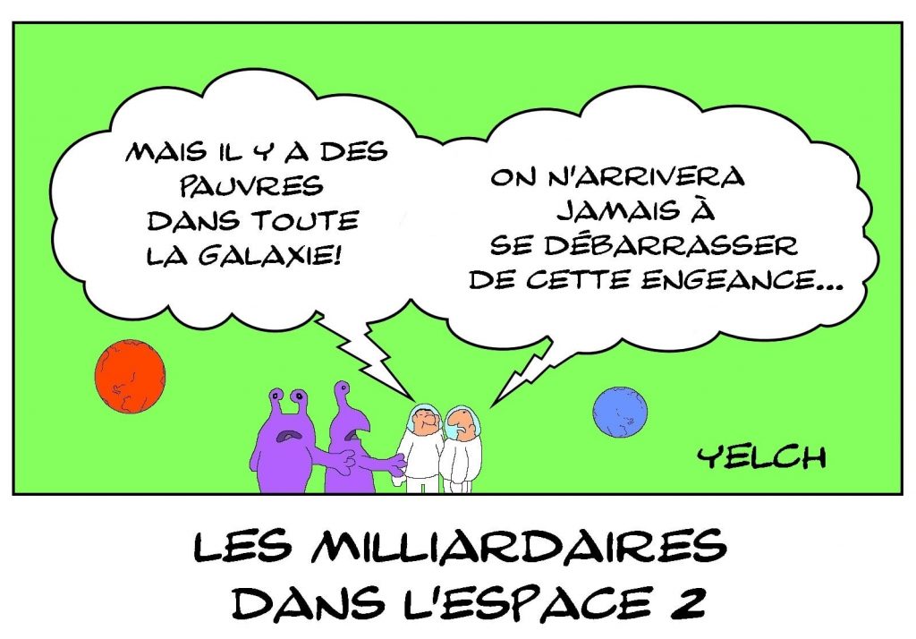 dessins humour milliardaires image drôle voyage espace