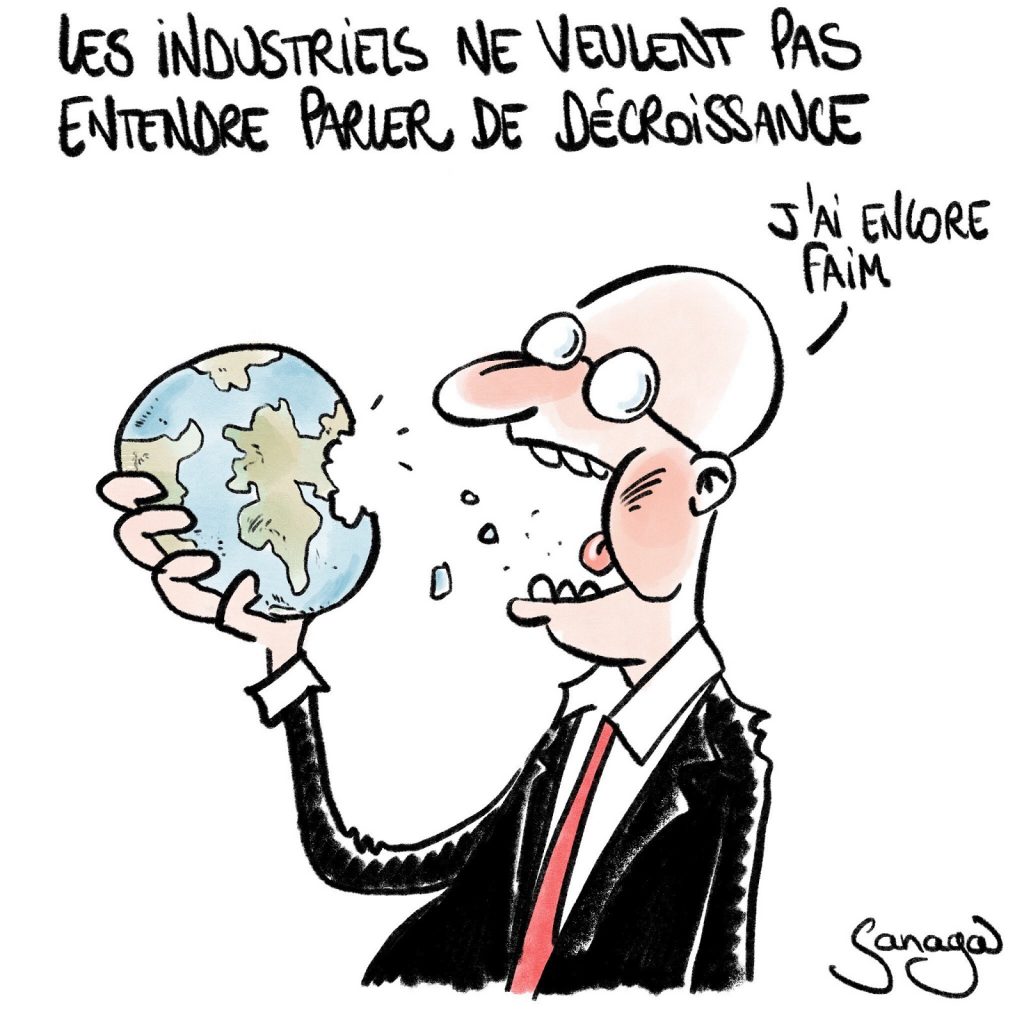 dessin presse humour industriels image drôle décroissance