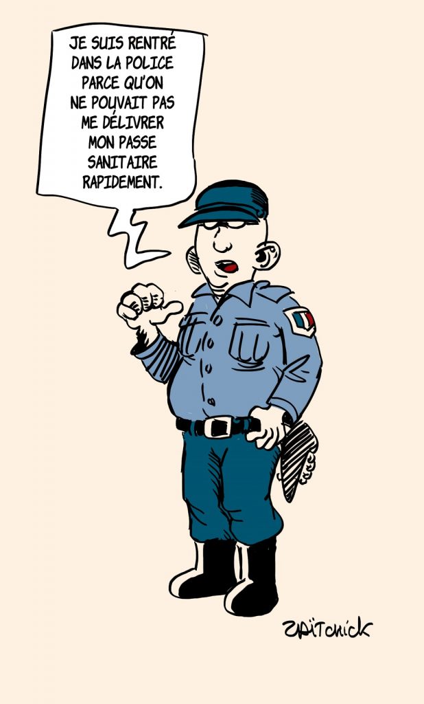 dessins humour pass sanitaire coronavirus covid 19 image drôle obligation vaccinale police