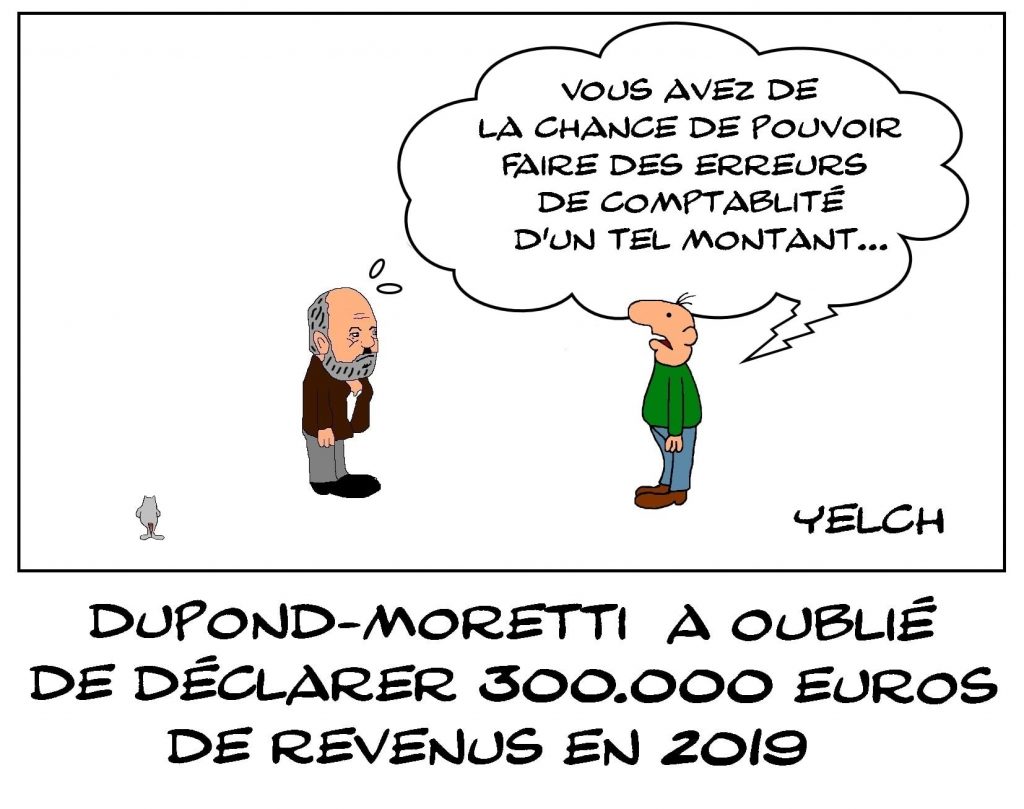 dessins humour Éric Dupond-Moretti image drôle oubli déclaration