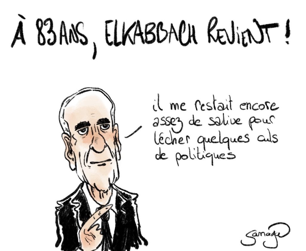 dessin presse humour Jean-Pierre Elkabbach image drôle lèche-cul politique