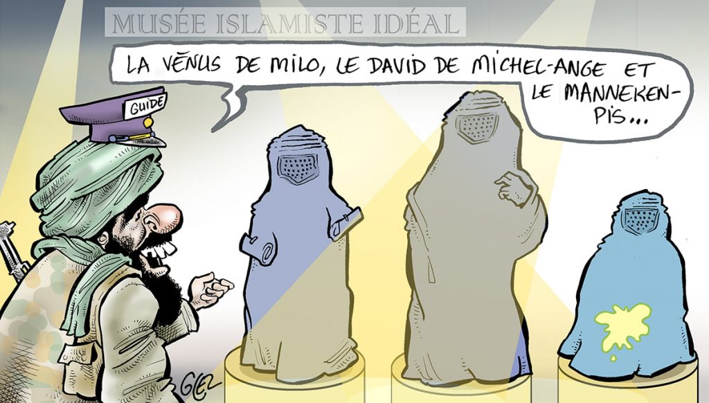 dessin presse humour Afghanistan islamisme image drôle musée islamiste