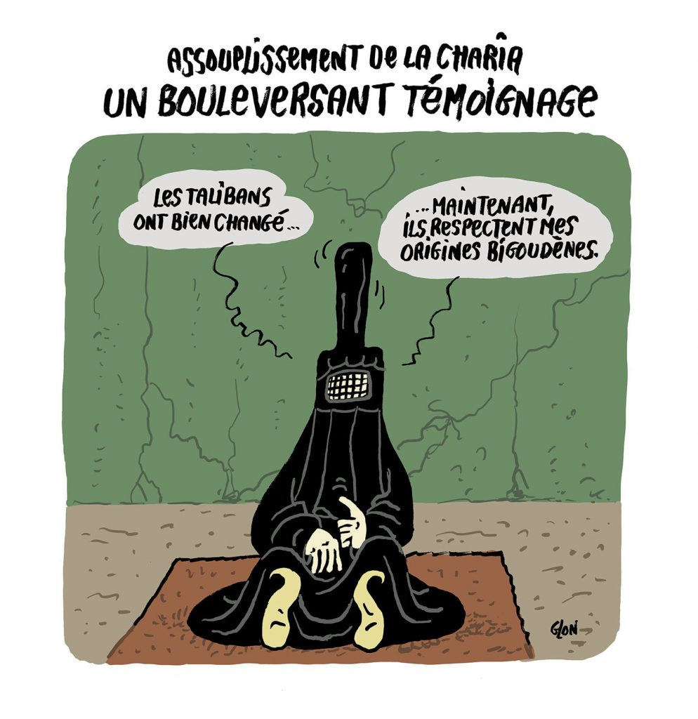 dessin presse humour Afghanistan Talibans image drôle assouplissement Charia