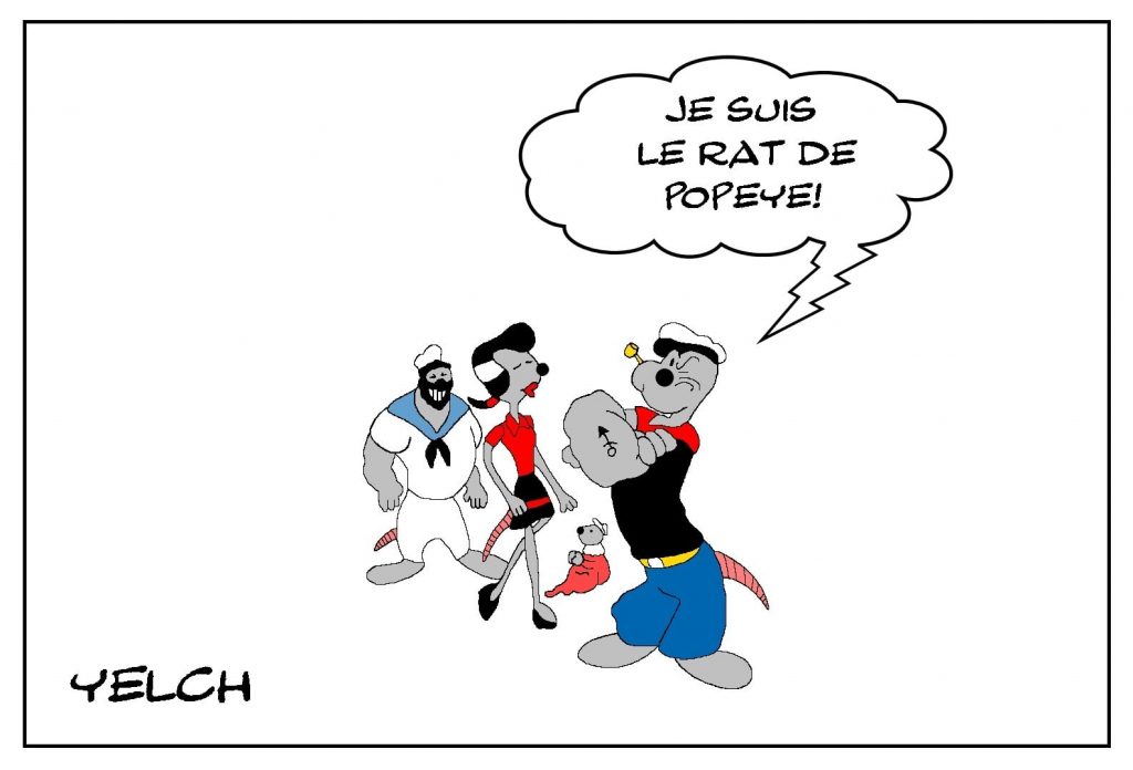 dessins humour Popeye image drôle Olive Brutus