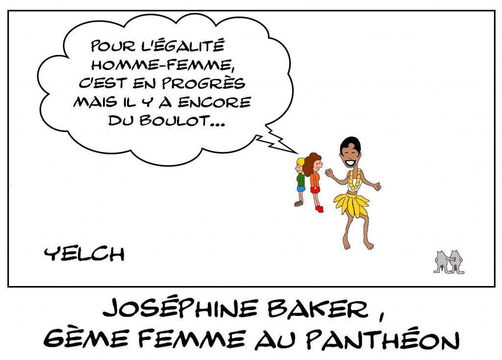 dessins humour Joséphine Baker Panthéon image drôle égalité homme-femme