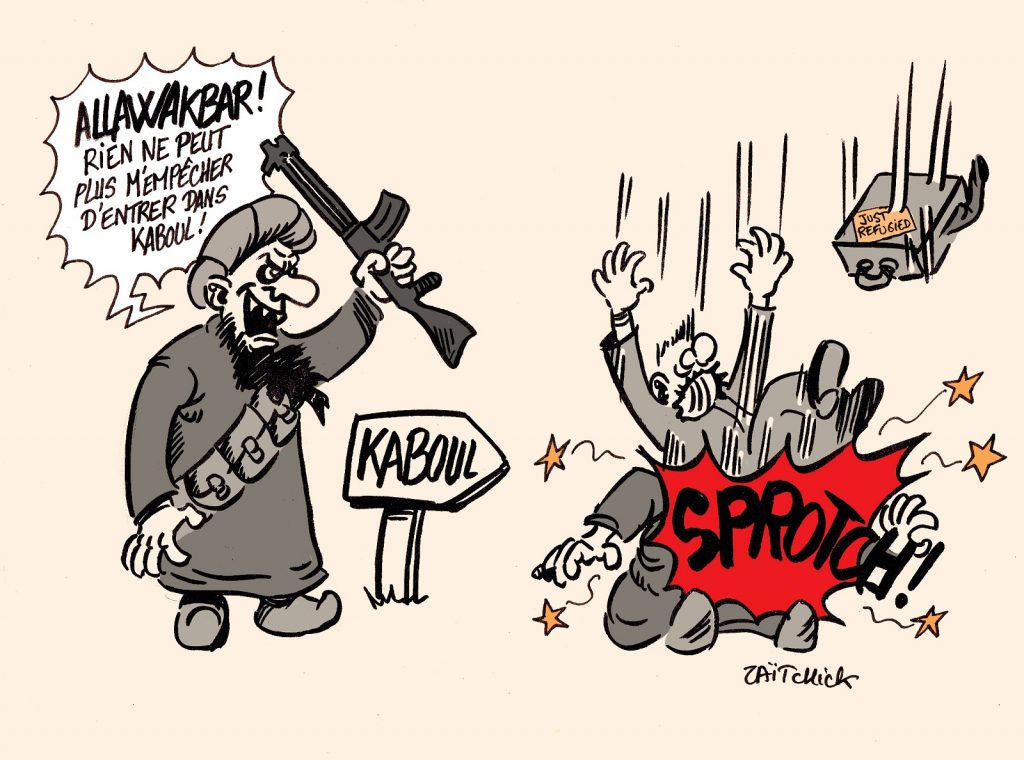 dessins humour Afghanistan retour Talibans image drôle chute Kaboul