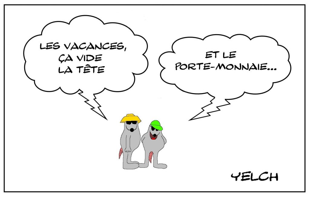 dessins humour vacances d’été image drôle coût des vacances