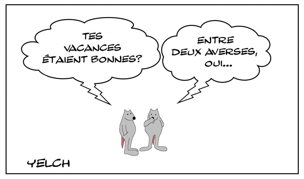 dessins humour bonnes vacances image drôle météo intempéries