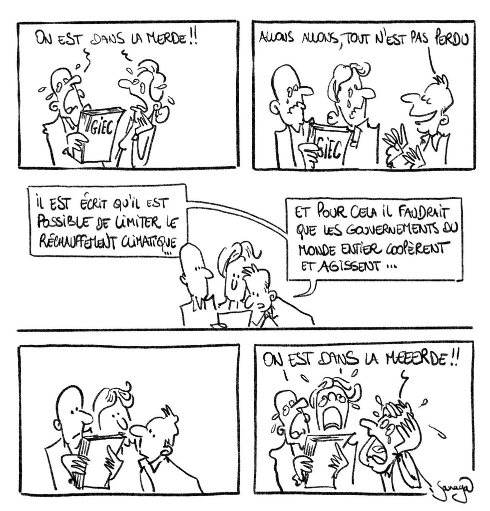 dessin presse humour rapport GIEC image drôle réchauffement climatique