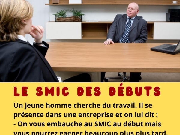 blague SMIC, blague travail, blague salaire, blague smicard, blague embauche, blague entreprise, humour