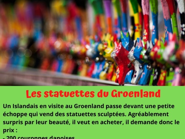 blague Groenland, blague Islande, blague Islandais, blague échoppe, blague commerce, blague statuette, humour