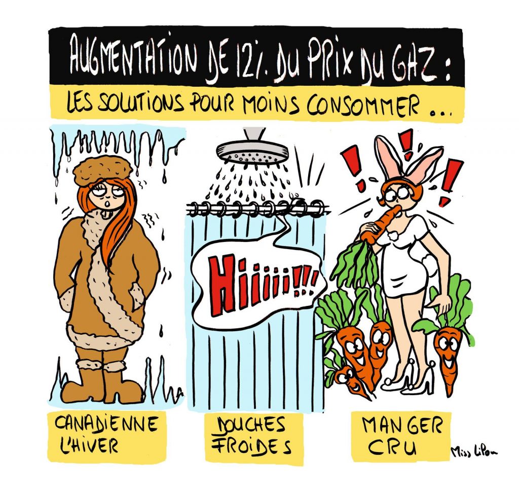 dessin presse humour augmentation prix gaz image drôle solution consommation