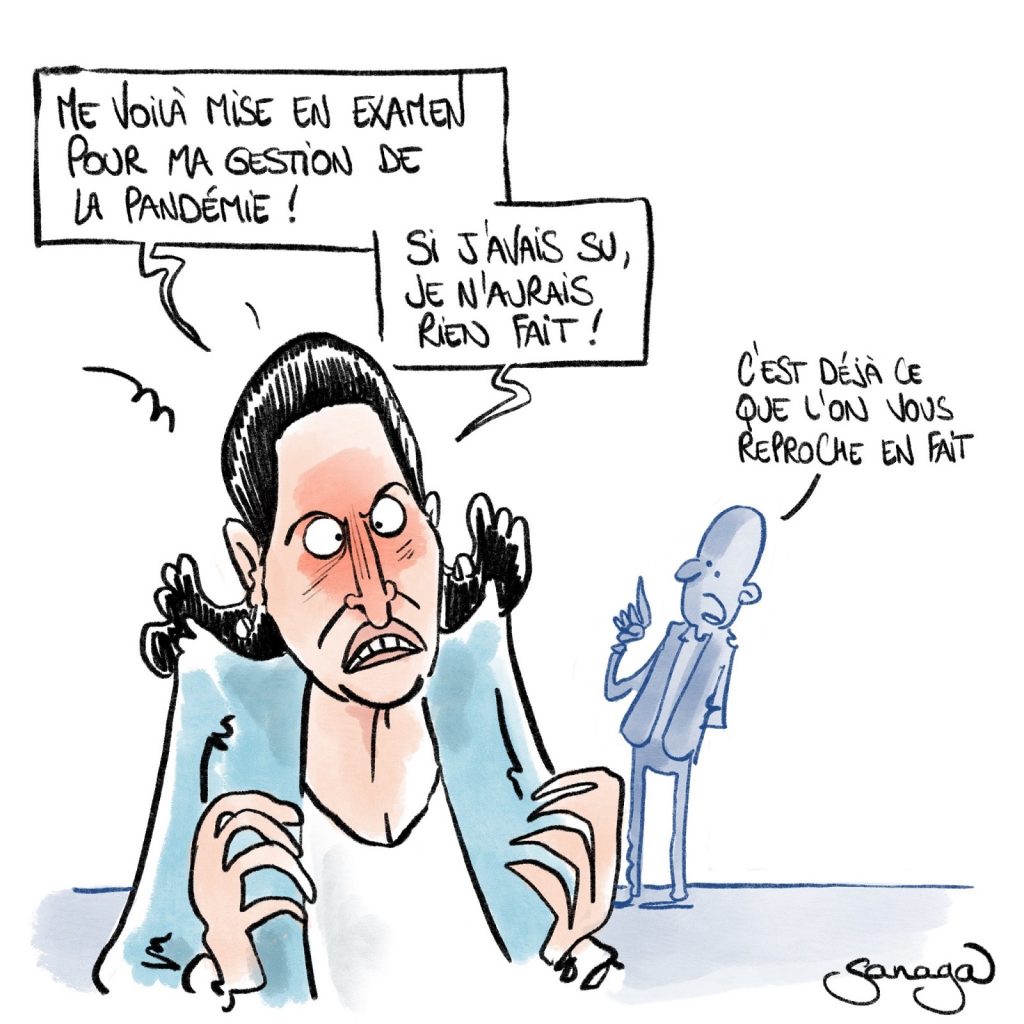 dessin presse humour Agnès Buzyn gestion pandémie image drôle mise en examen