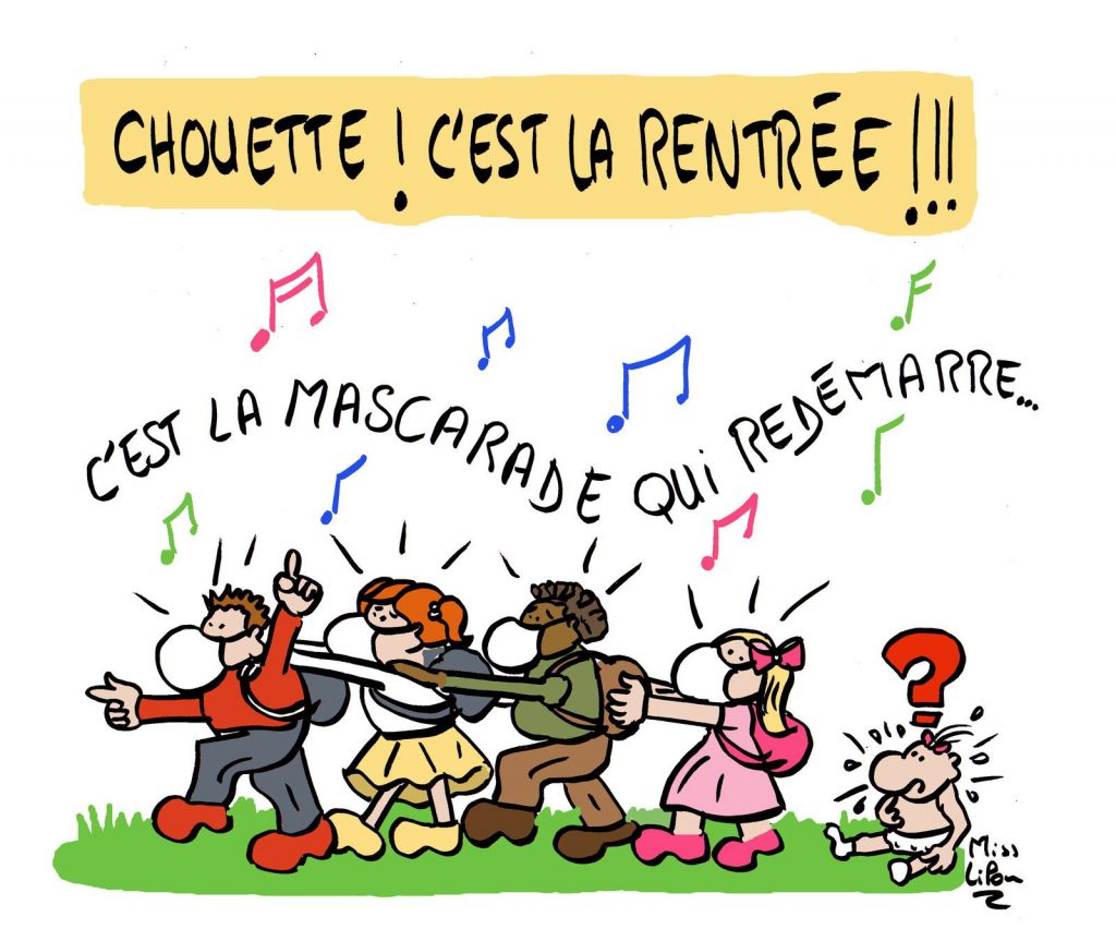 dessin presse humour école protocole sanitaire image drôle rentrée scolaire 2021