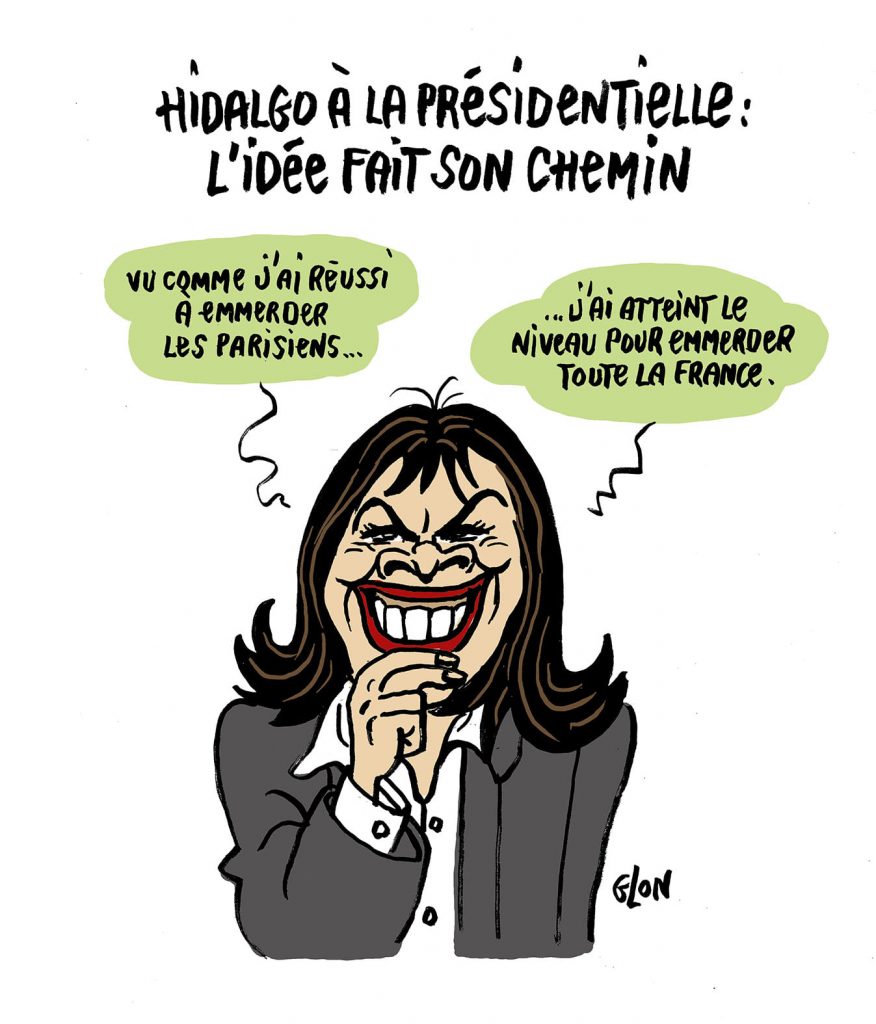 dessin presse humour Anne Hidalgo image drôle présidentielle 2022