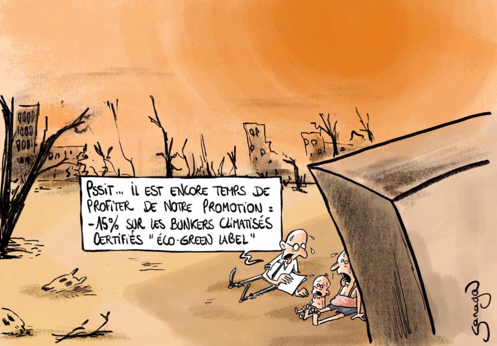 dessin presse humour changement climatique image drôle réchauffement mercantilisme