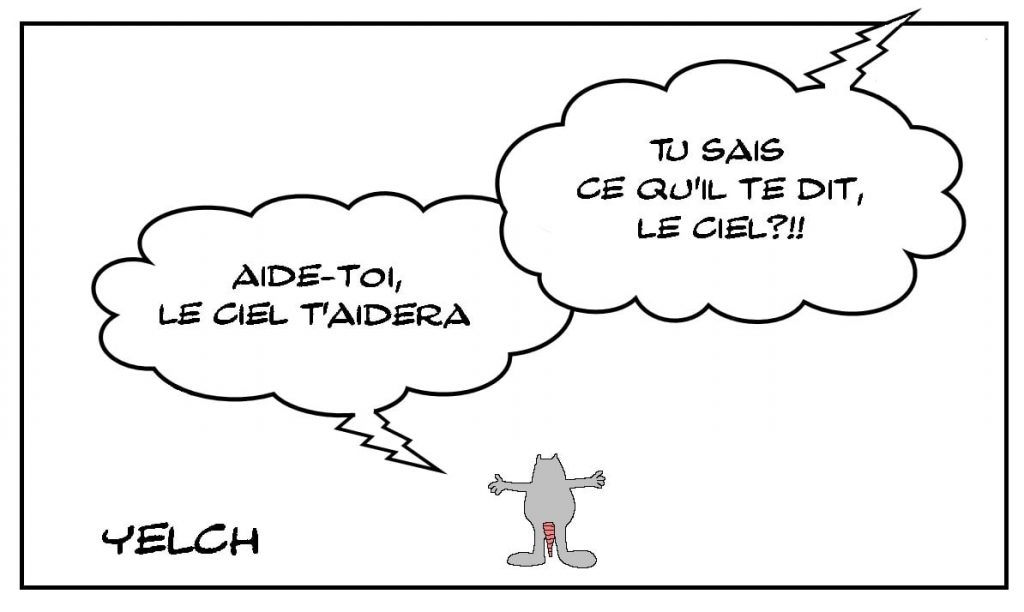 dessins humour aide ciel image drôle proverbe