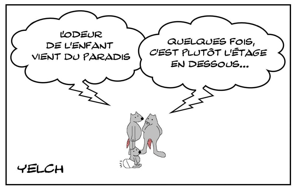 dessins humour odeur enfant image drôle Paradis Enfer