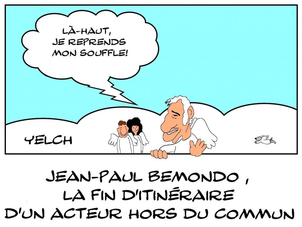 dessins humour mort Jean-Paul Belmondo image drôle