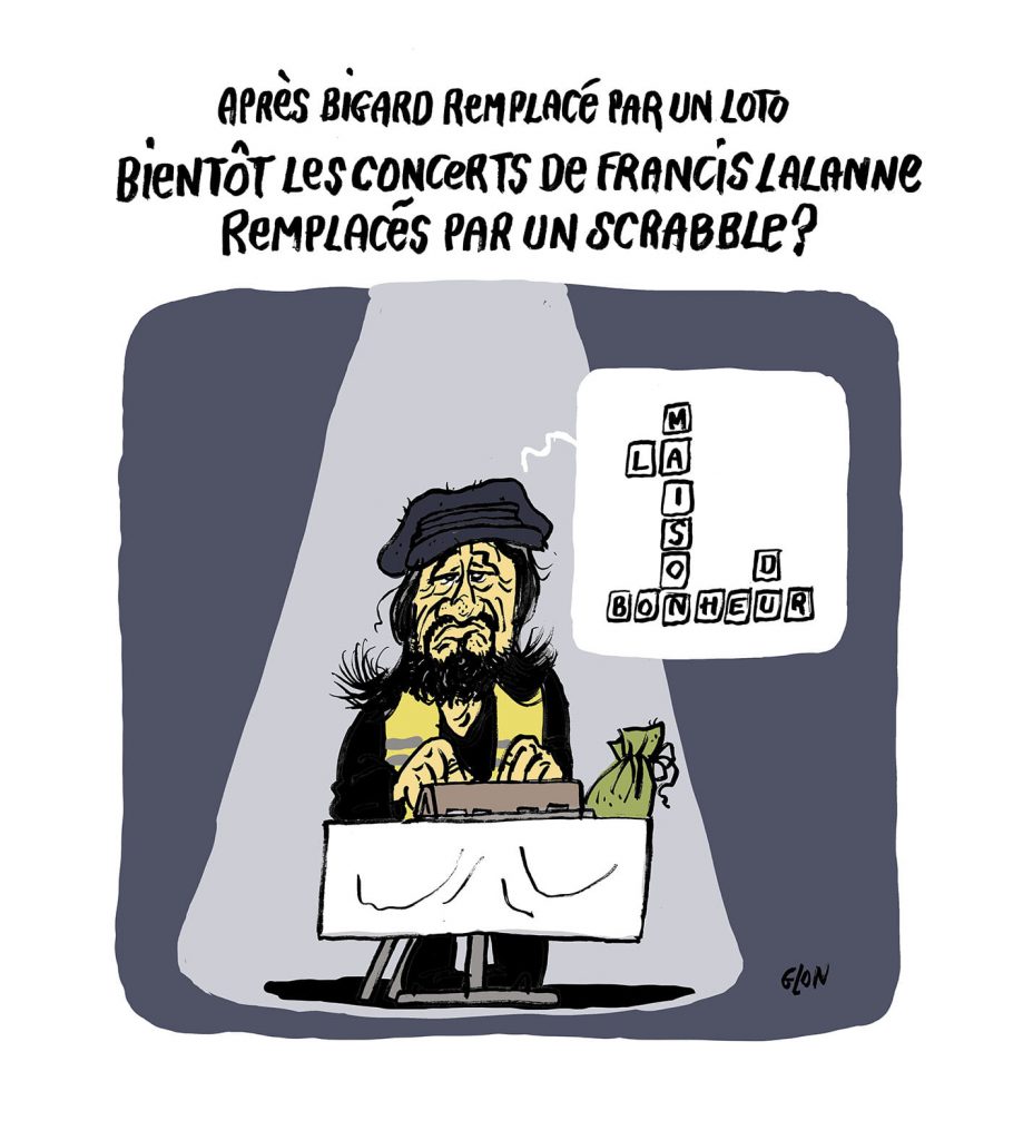 dessin presse humour Jean-Marie Bigard loto image drôle Francis Lalanne scrabble