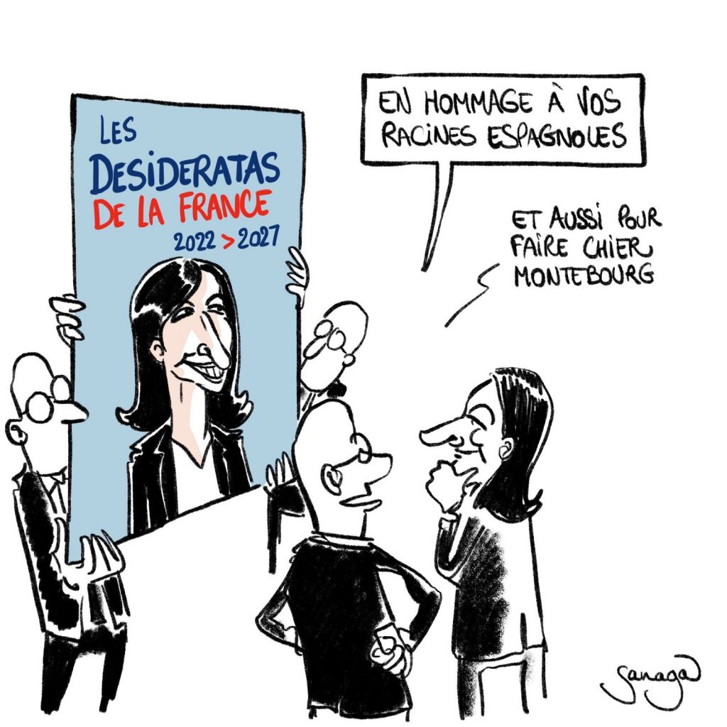 dessin presse humour Anne Hidalgo image drôle campagne présidentielle 2022
