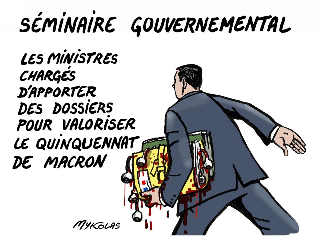 image drôle séminaire gouvernemental image drôle quinquennat Macron