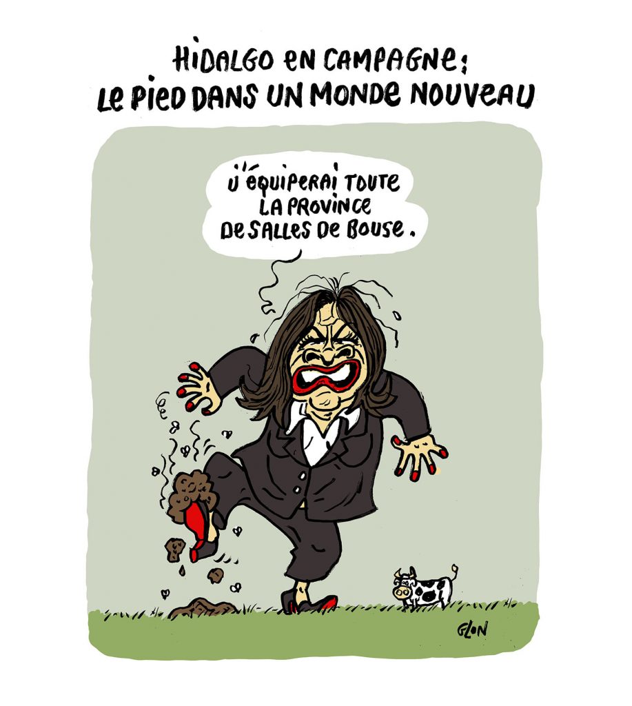 dessin presse humour Anne Hidalgo image drôle salle shoot bouse