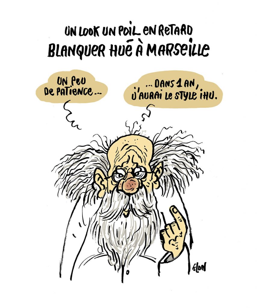 dessin presse humour look Jean-Michel Blanquer image drôle Marseille IHU
