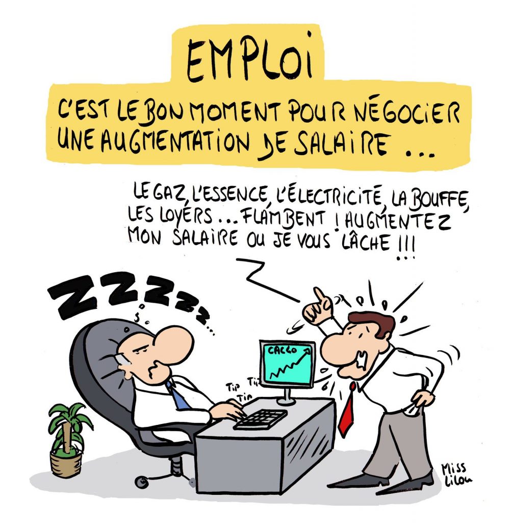 dessin presse humour inflation image drôle augmentation de salaire