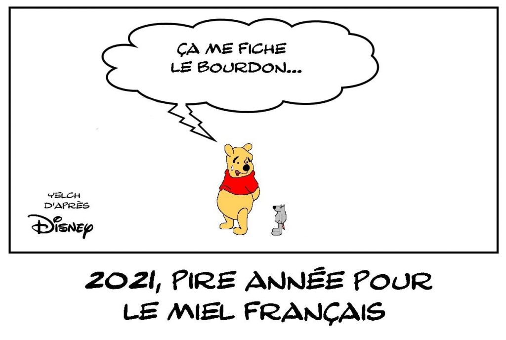 dessins humour Winnie l’Ourson image drôle production miel