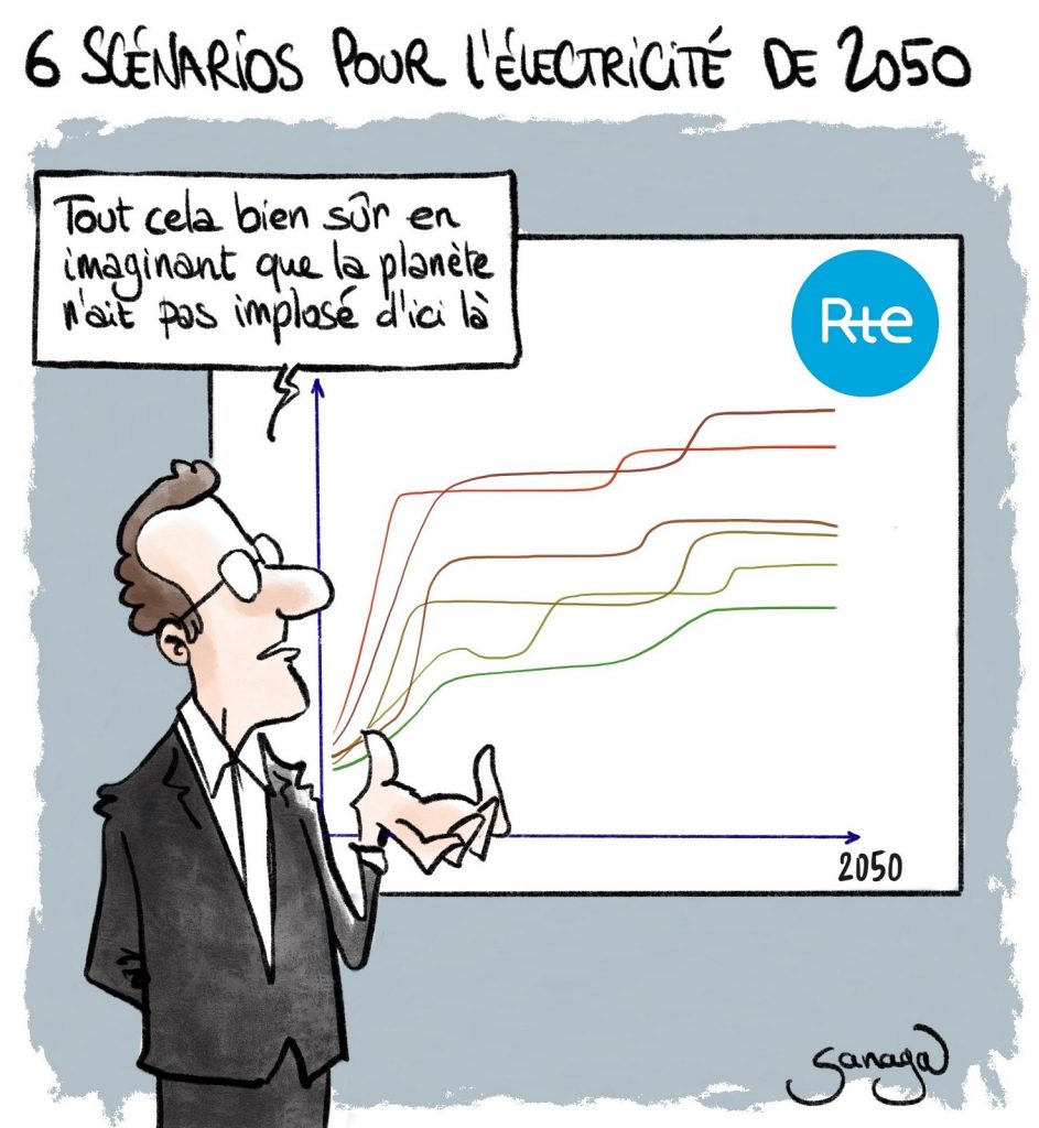 dessin presse humour scénarios électricité image drôle implosion planète