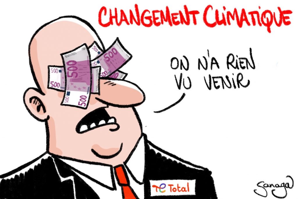 dessin presse humour changement climatique image drôle Total