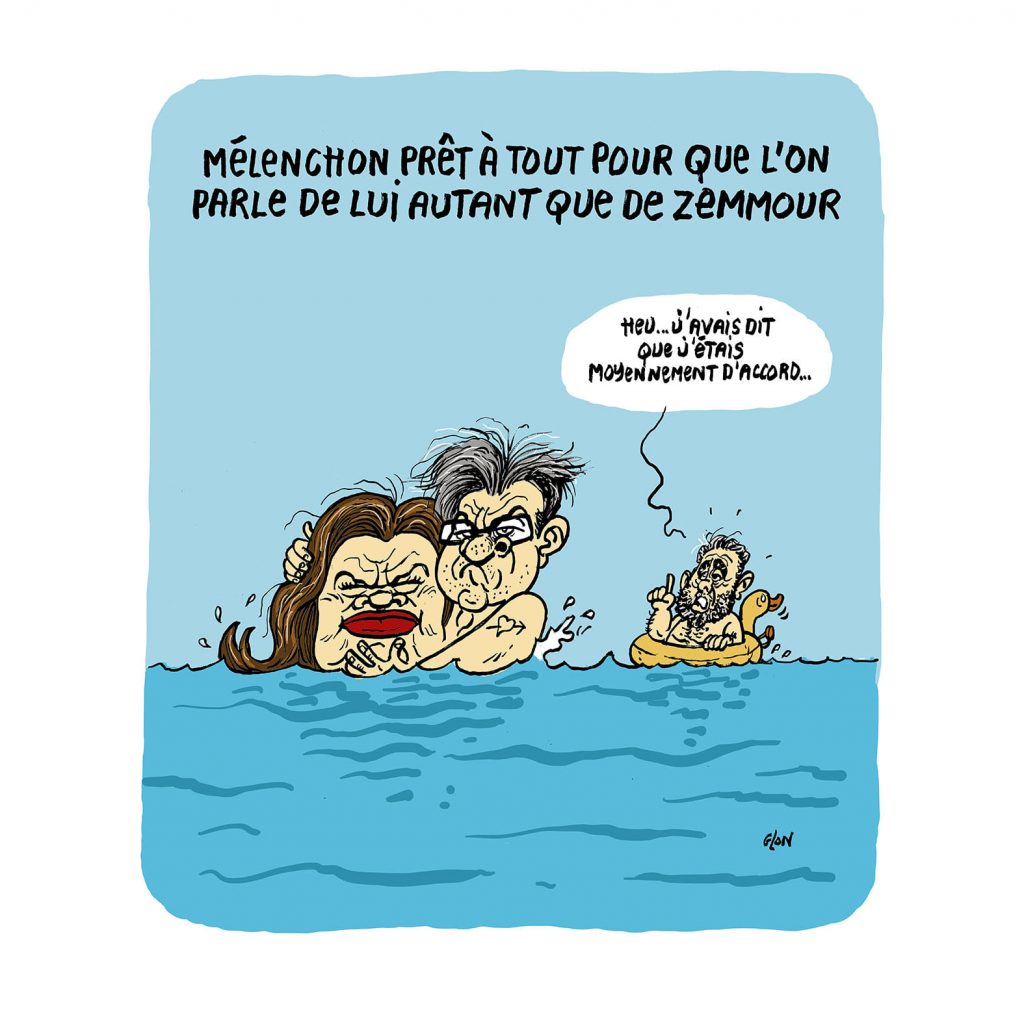dessin presse humour Jean-Luc Mélenchon photos volées image drôle Paris Match Raquel Garrido