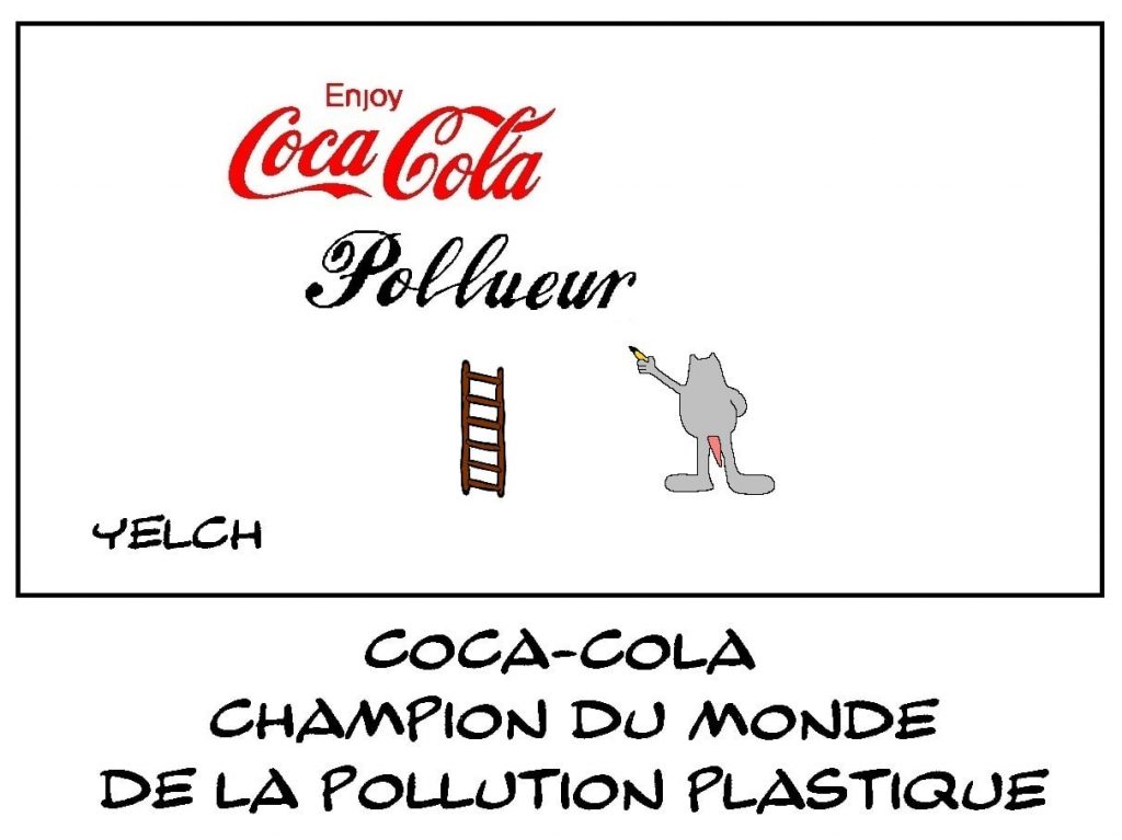 dessins humour Coca-Cola image drôle pollution plastique