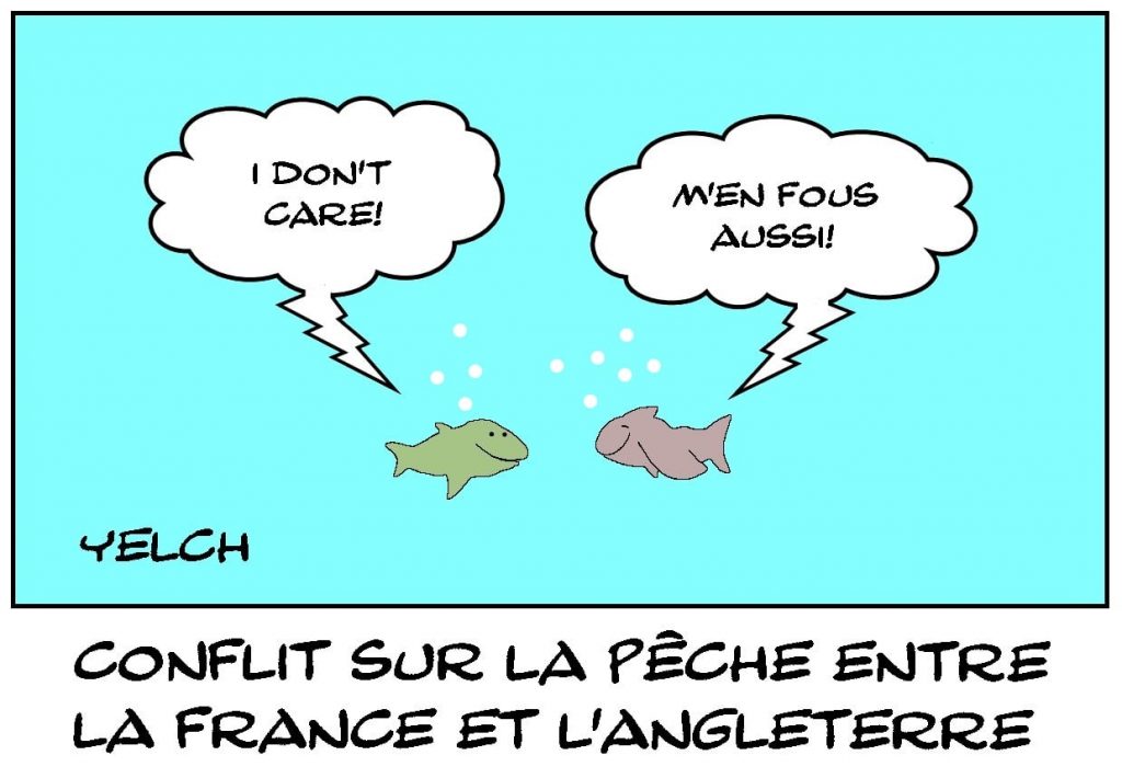 dessins humour conflit pêche image drôle France Angleterre