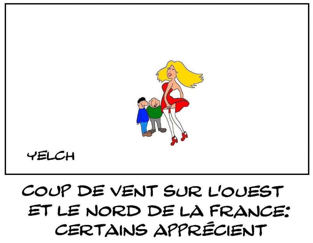 dessins humour France météo image drôle vent