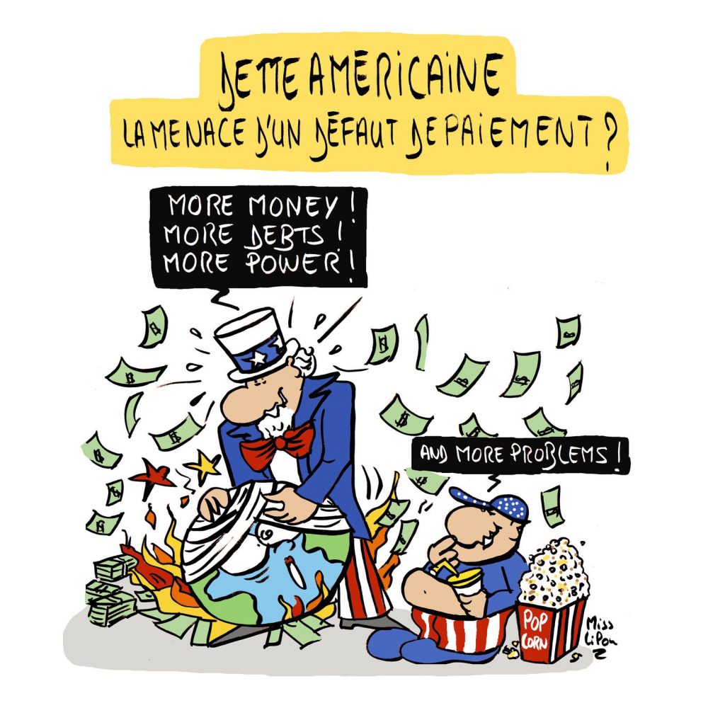 dessin presse humour dette américaine image drôle défaut paiement